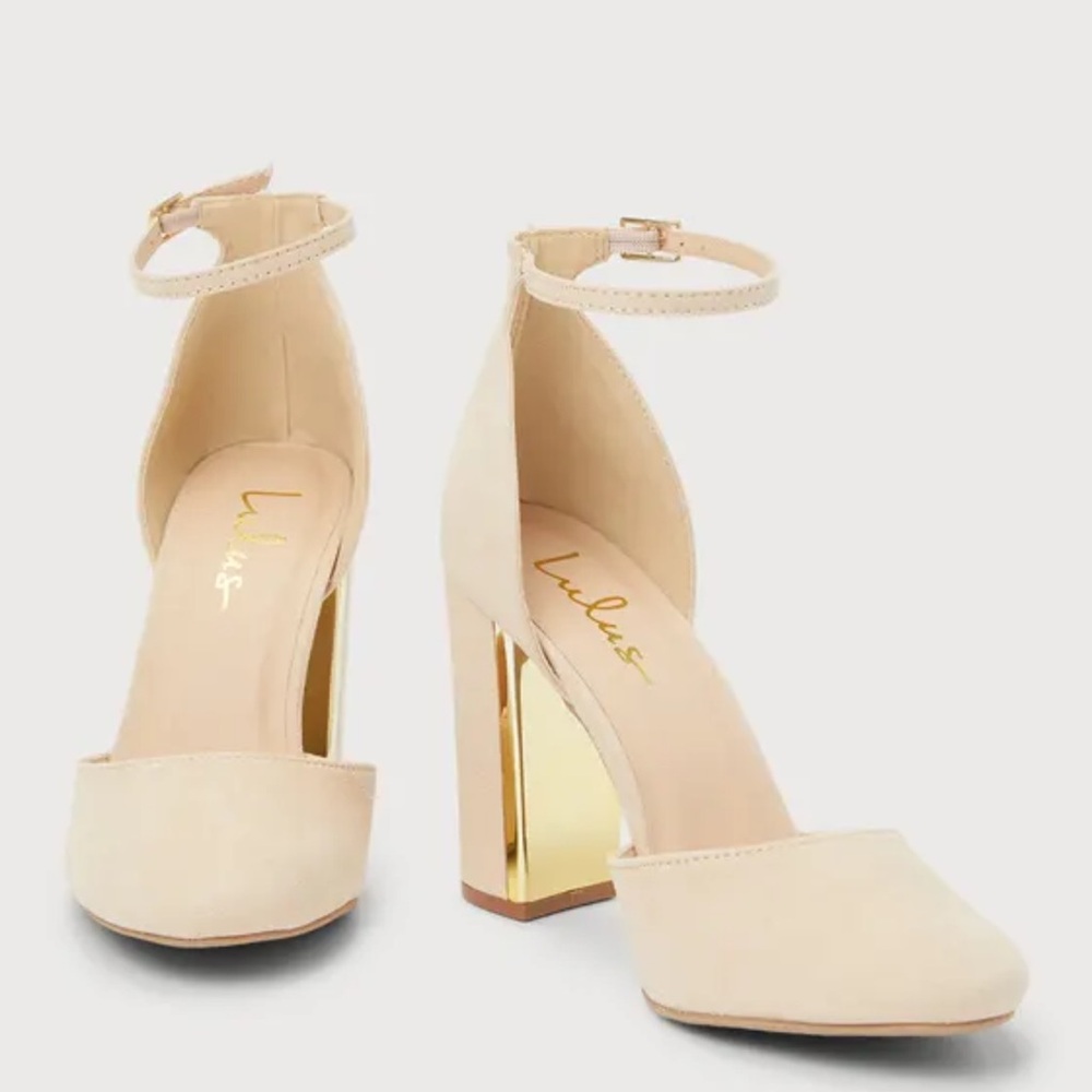 NEW Lulus Heels Ankle Strap Heels “Laura” size 8.5 NWOB